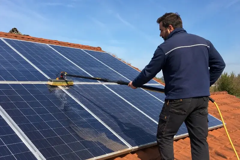 Nettoyage et entretien de panneaux solaires à Colleret